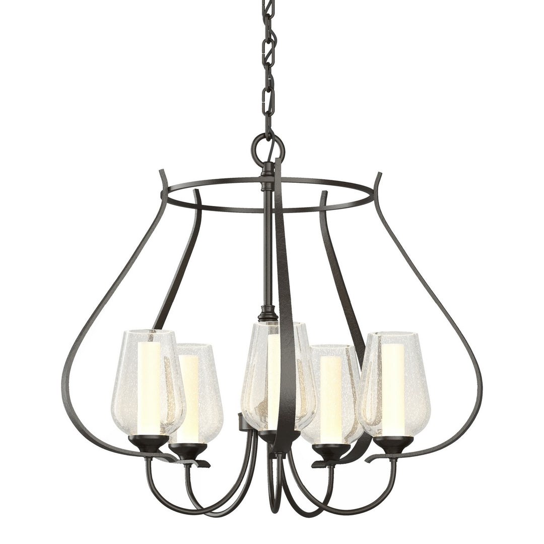 Hubbardton Forge Canada - 103045-SKT-14-ZS0354 - Five Light Chandelier - Flora - Oil Rubbed Bronze