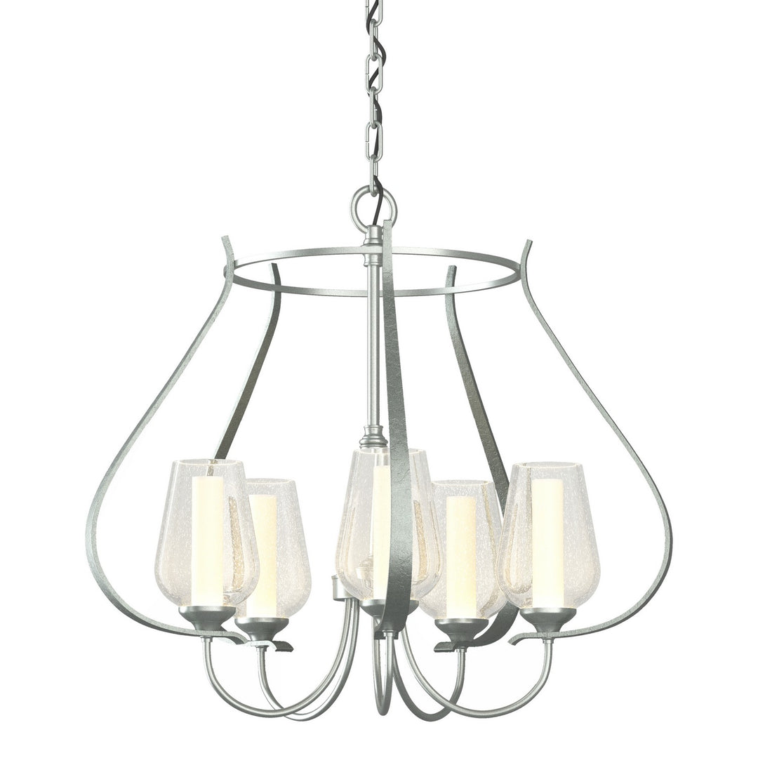 Hubbardton Forge Canada - 103045-SKT-82-ZS0354 - Five Light Chandelier - Flora - Vintage Platinum