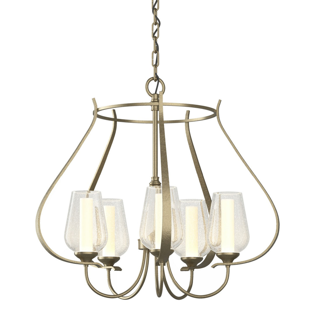 Flora Five Light Chandelier in Soft Gold - available from The Lighting Shoppe, trusted by Canadian homeowners