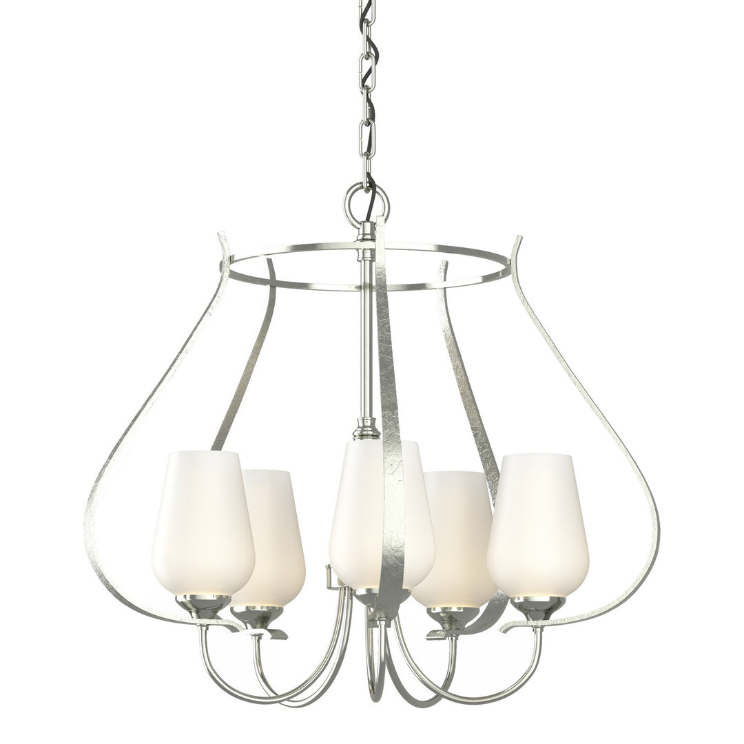 Flora Five Light Chandelier in Sterling - available from The Lighting Shoppe, trusted by Canadian homeowners
