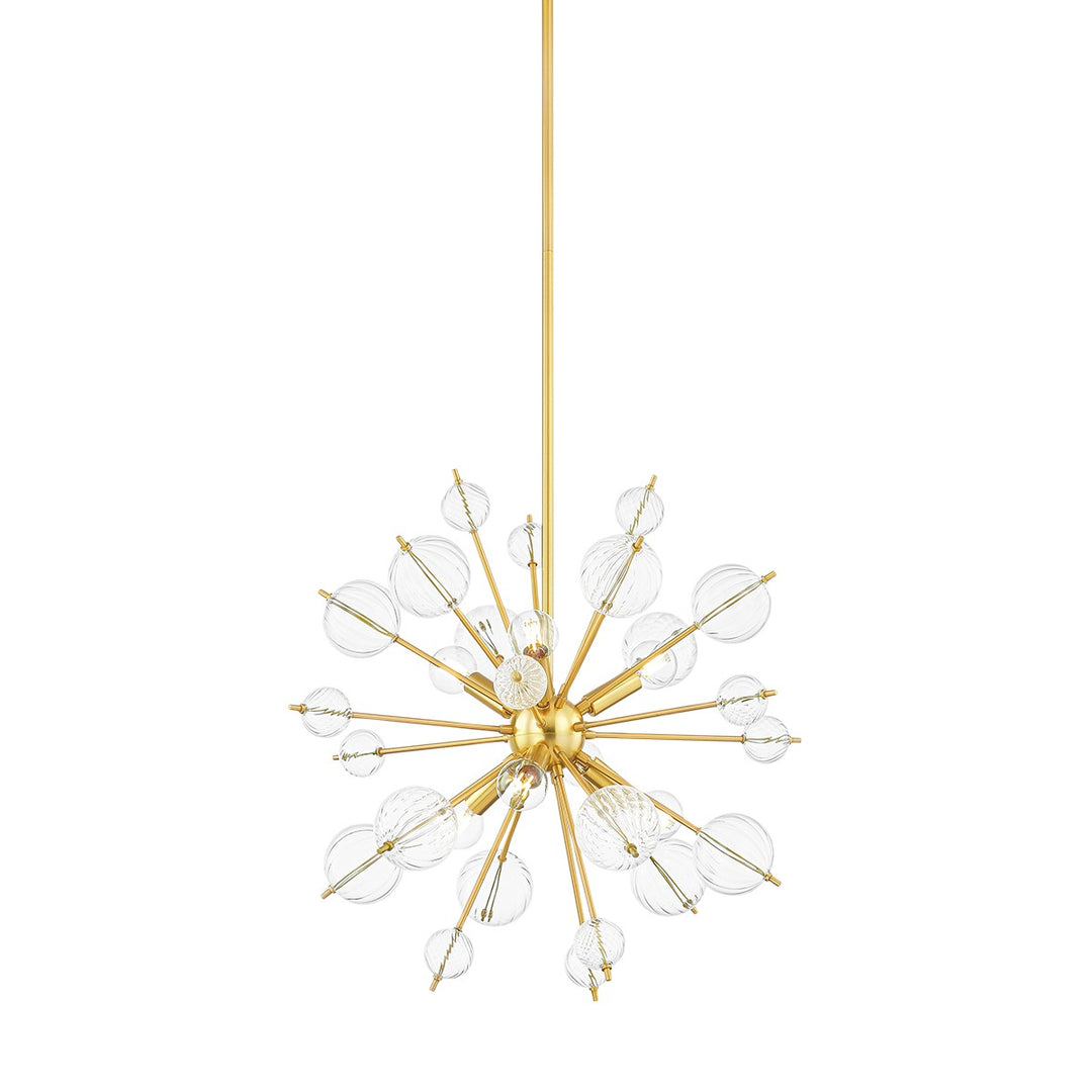 Linnea Six Light Chandelier in Aged Brass - available from The Lighting Shoppe, trusted by Canadian homeowners