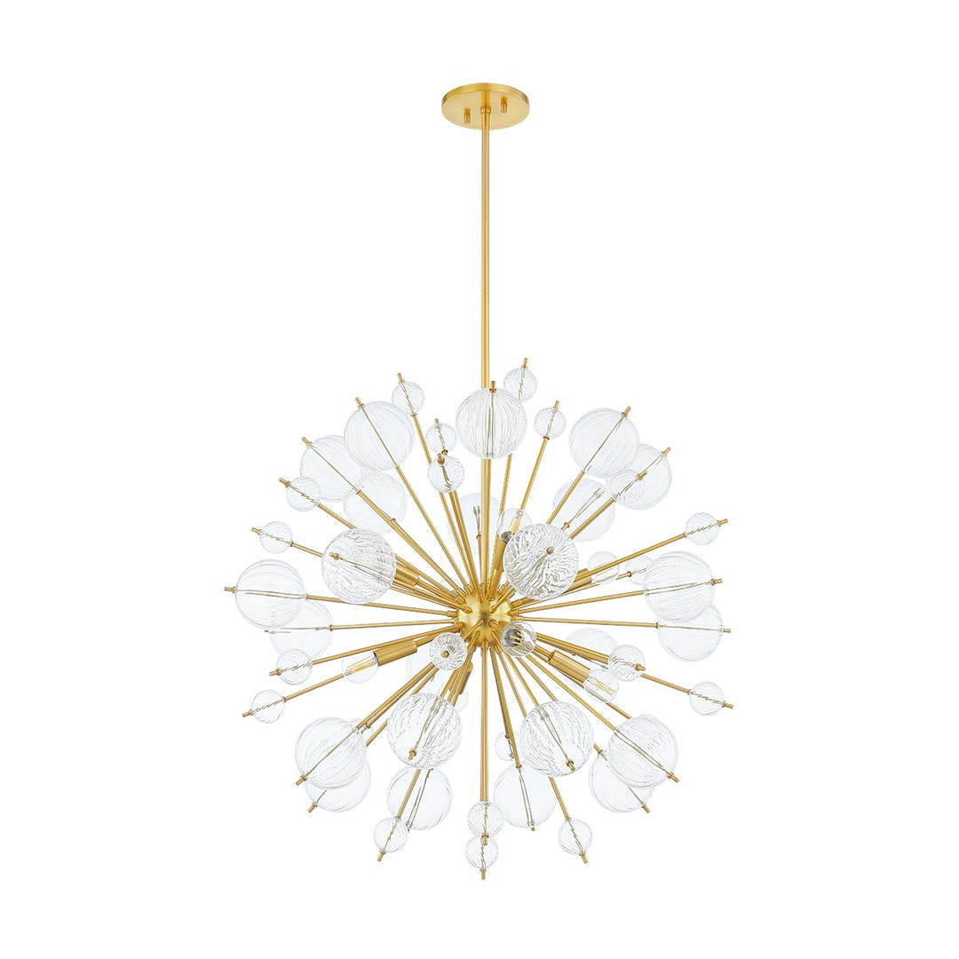 Linnea Eight Light Chandelier in Aged Brass - available from The Lighting Shoppe, trusted by Canadian homeowners