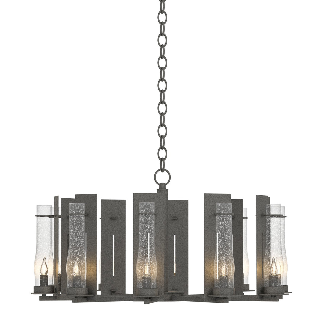 New Town Ten Light Chandelier in Natural Iron - available from The Lighting Shoppe, trusted by Canadian homeowners
