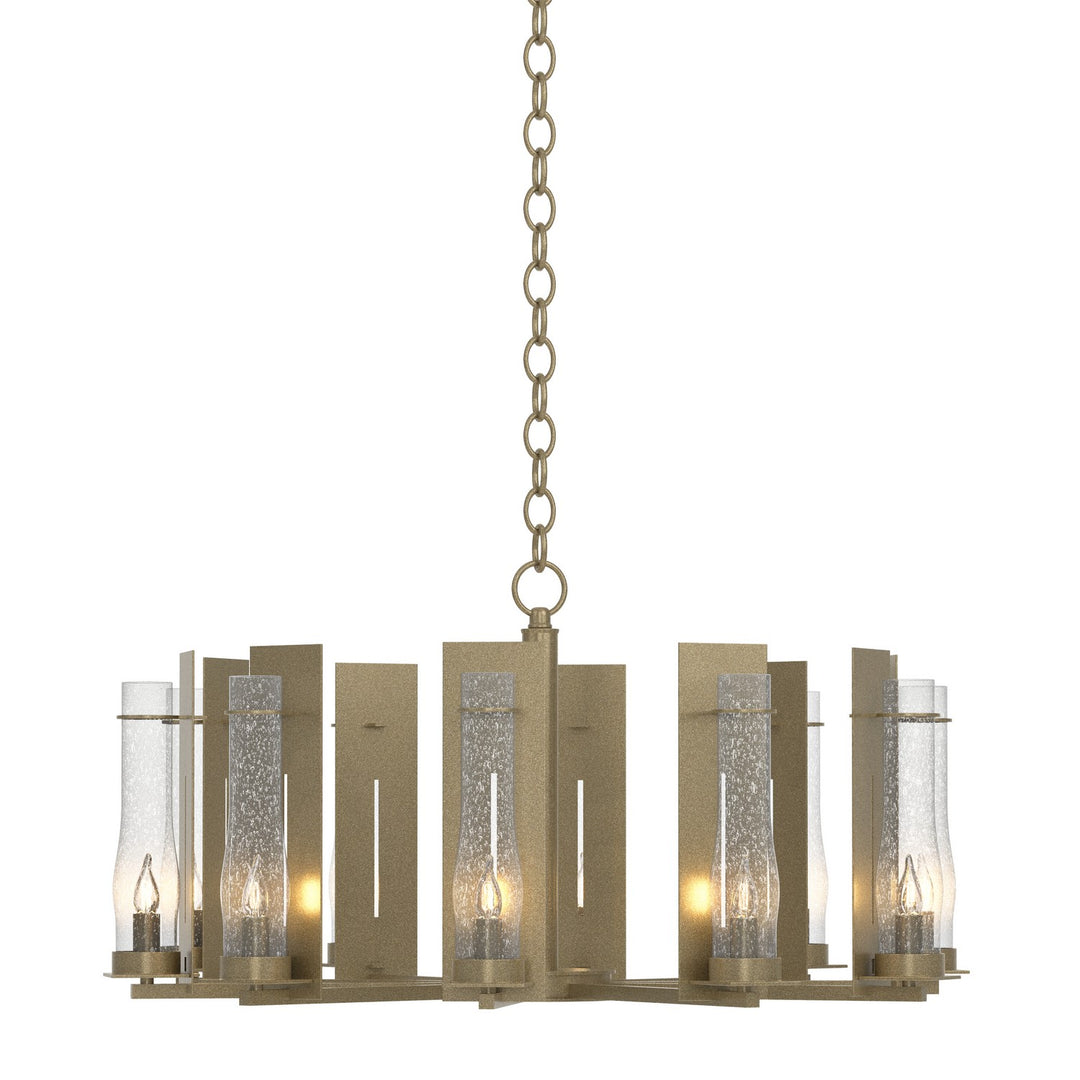 New Town Ten Light Chandelier in Soft Gold - available from The Lighting Shoppe, trusted by Canadian homeowners