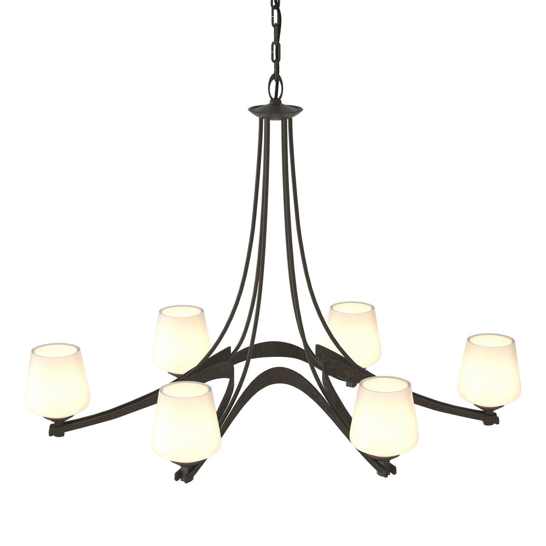 Ribbon Six Light Chandelier in Dark Smoke - available from The Lighting Shoppe, trusted by Canadian homeowners