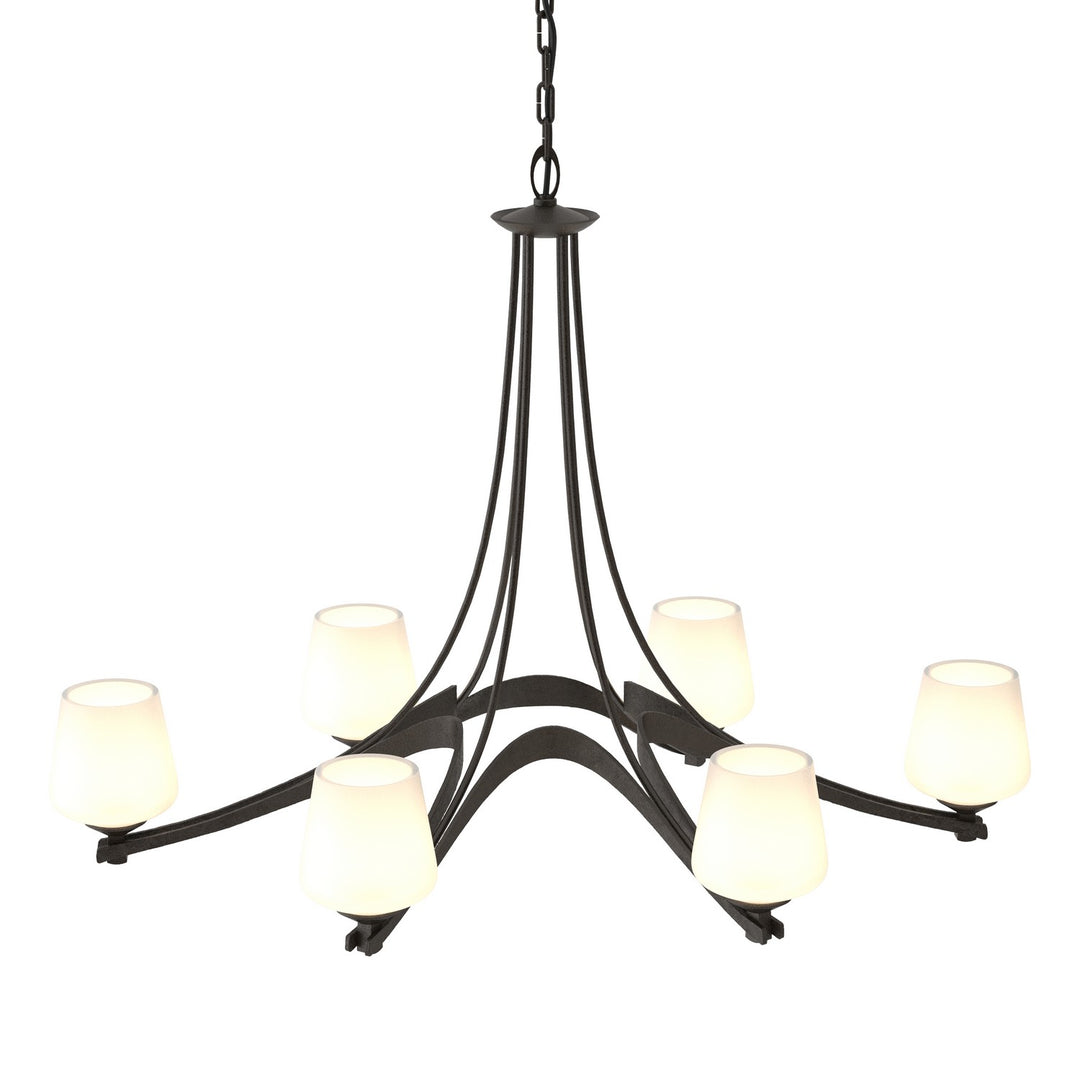 Ribbon Six Light Chandelier in Oil Rubbed Bronze - available from The Lighting Shoppe, trusted by Canadian homeowners