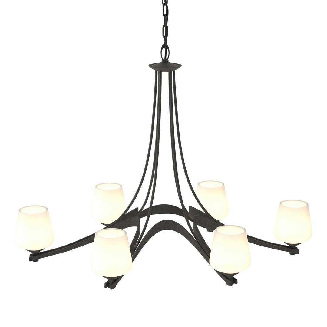 Ribbon Six Light Chandelier in Natural Iron - available from The Lighting Shoppe, trusted by Canadian homeowners