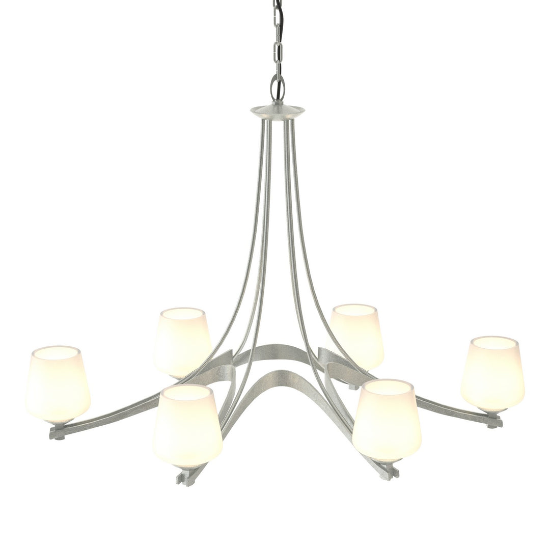 Ribbon Six Light Chandelier in Vintage Platinum - available from The Lighting Shoppe, trusted by Canadian homeowners