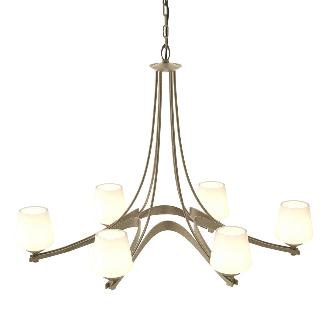 Hubbardton Forge Canada - 104106-SKT-84-GG0236 - Six Light Chandelier - Ribbon - Soft Gold