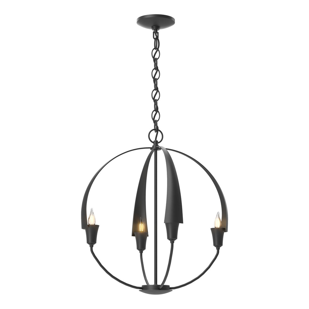 Hubbardton Forge Canada - 104201-SKT-10 - Four Light Chandelier - Cirque - Black