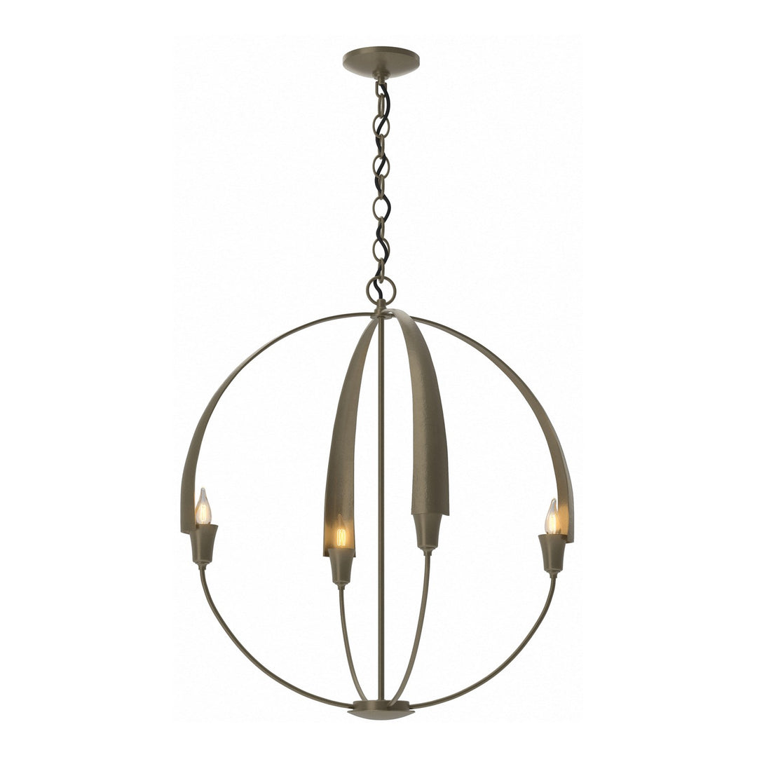 Hubbardton Forge Canada - 104203-SKT-84 - Four Light Chandelier - Cirque - Soft Gold