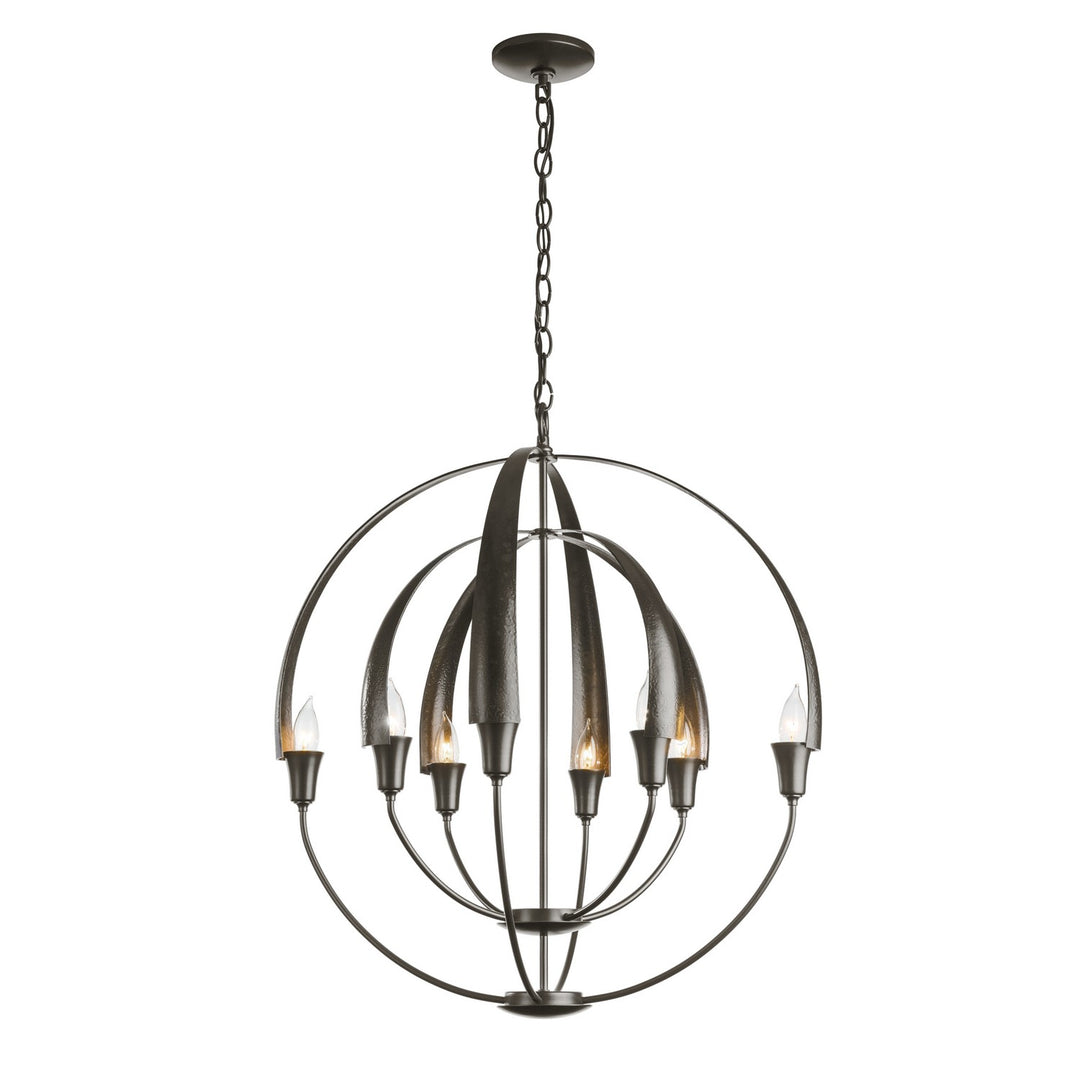 Hubbardton Forge Canada - 104205-SKT-14 - Eight Light Chandelier - Cirque - Oil Rubbed Bronze