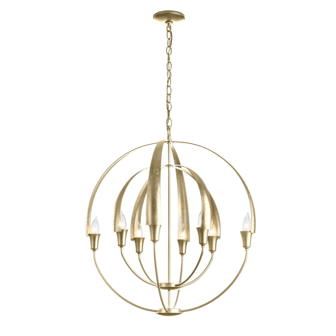 Hubbardton Forge Canada - 104205-SKT-86 - Eight Light Chandelier - Cirque - Modern Brass