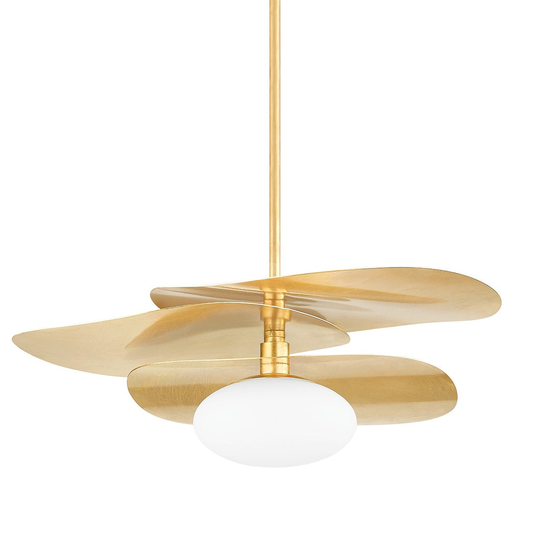 Allida One Light Pendant in Vintage Gold Leaf - available from The Lighting Shoppe, trusted by Canadian homeowners