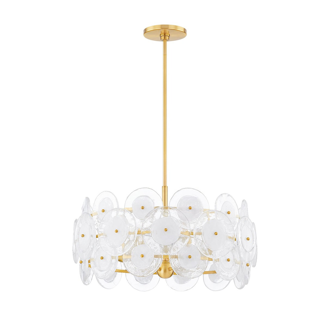 Zoella Five Light Chandelier in Aged Brass - available from The Lighting Shoppe, trusted by Canadian homeowners