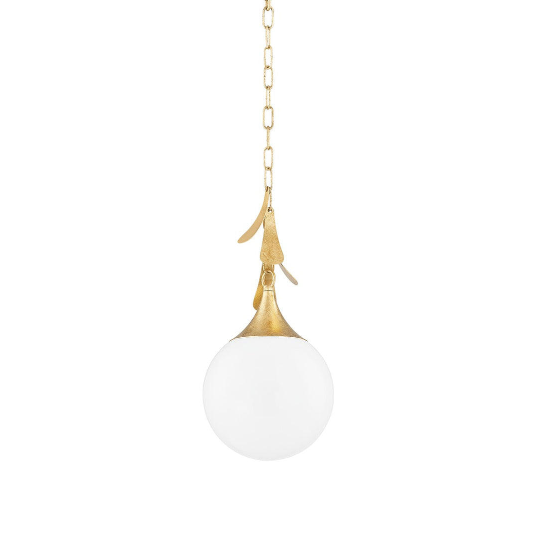 Victoria One Light Pendant in Vintage Gold Leaf - available from The Lighting Shoppe, trusted by Canadian homeowners