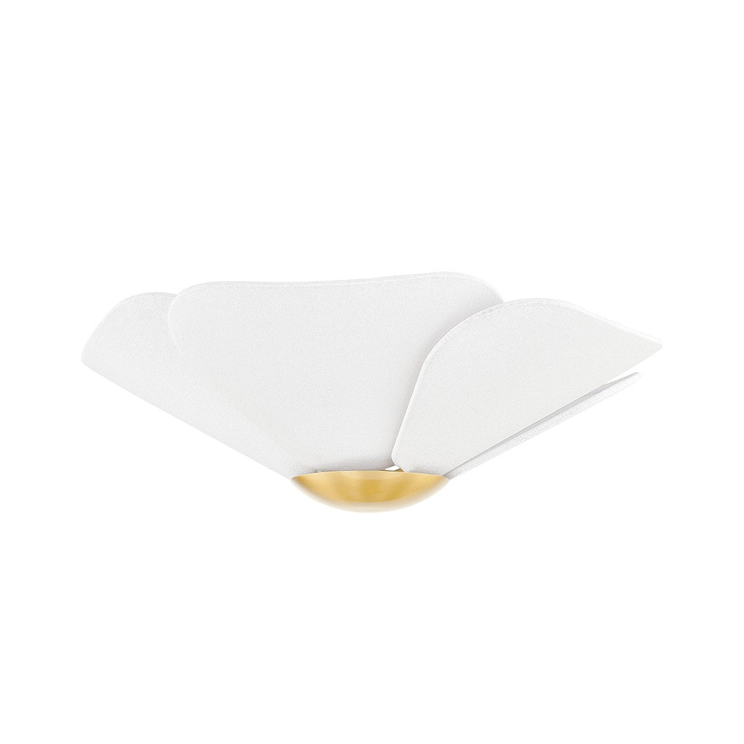 Madeline LED Flush Mount in Aged Brass - available from The Lighting Shoppe, trusted by Canadian homeowners