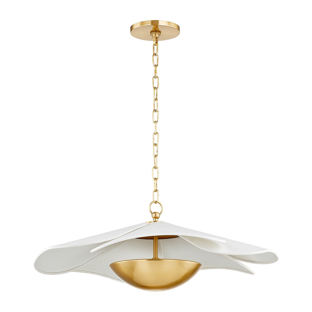 Madeline LED Pendant in Aged Brass - available from The Lighting Shoppe, trusted by Canadian homeowners