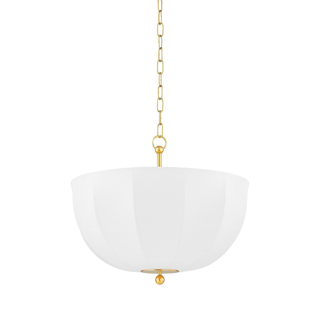 Meshelle One Light Pendant in Aged Brass - available from The Lighting Shoppe, trusted by Canadian homeowners