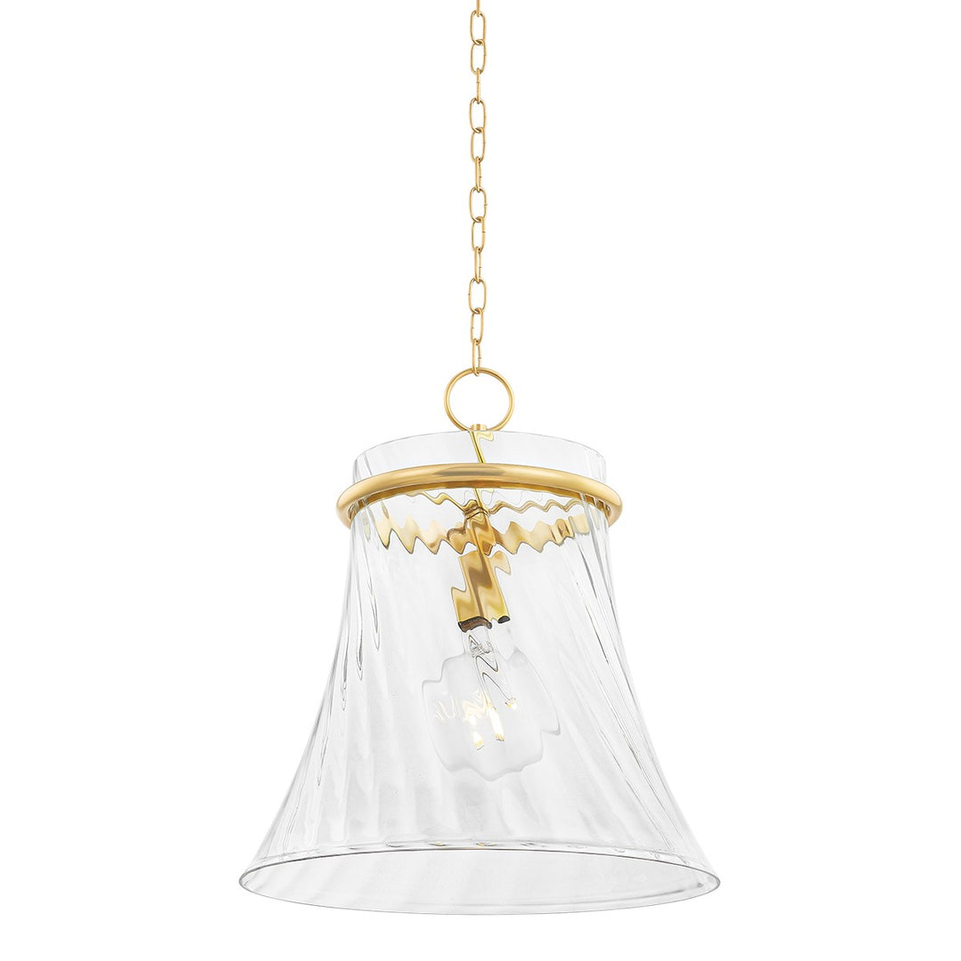Cantana One Light Pendant in Aged Brass - available from The Lighting Shoppe, trusted by Canadian homeowners