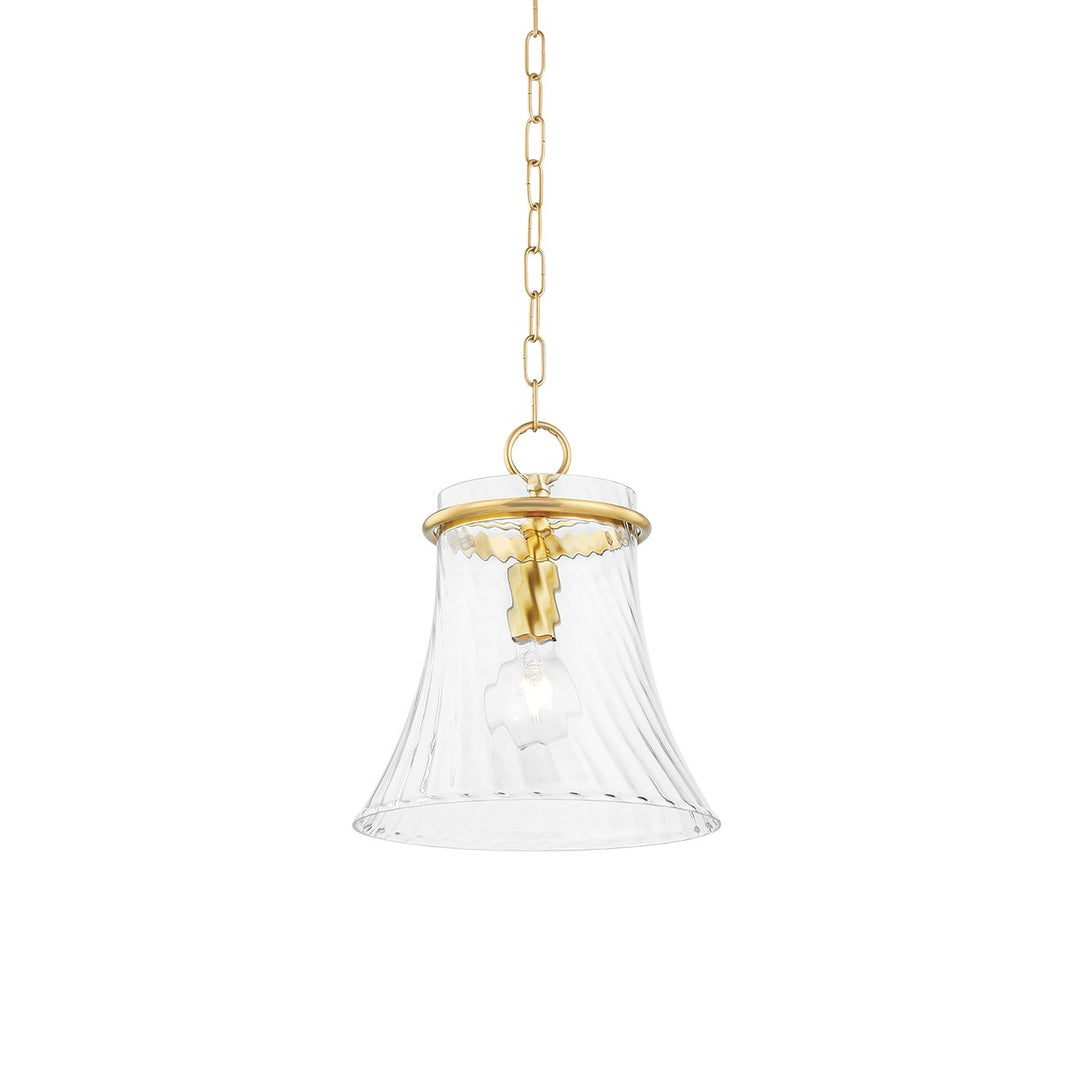 Cantana One Light Pendant in Aged Brass - available from The Lighting Shoppe, trusted by Canadian homeowners