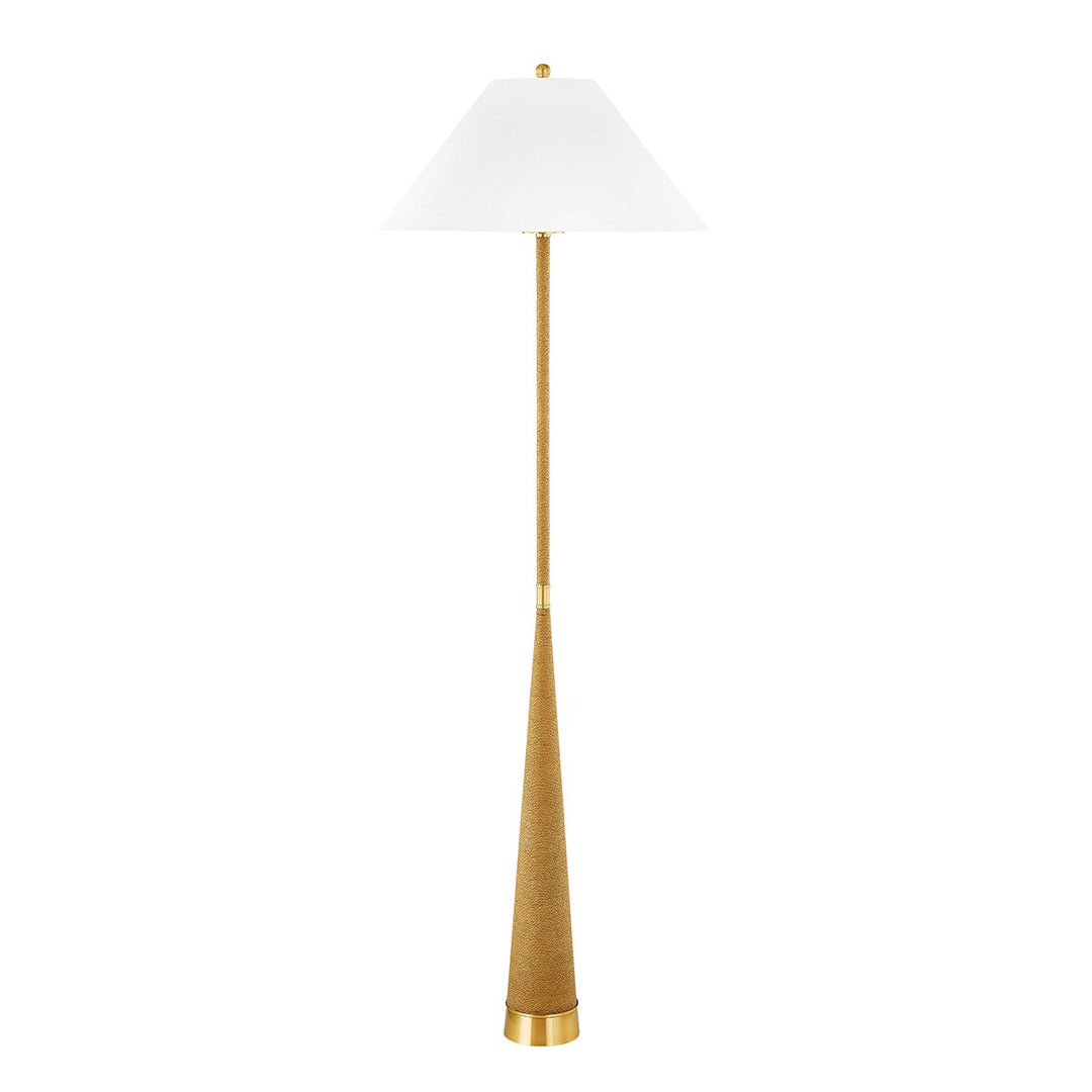 Indie One Light Floor Lamp in Aged Brass - available from The Lighting Shoppe, trusted by Canadian homeowners