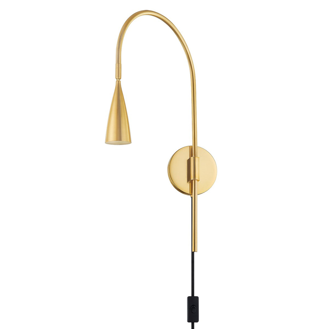 Jenica One Light Wall Sconce in Aged Brass - available from The Lighting Shoppe, trusted by Canadian homeowners