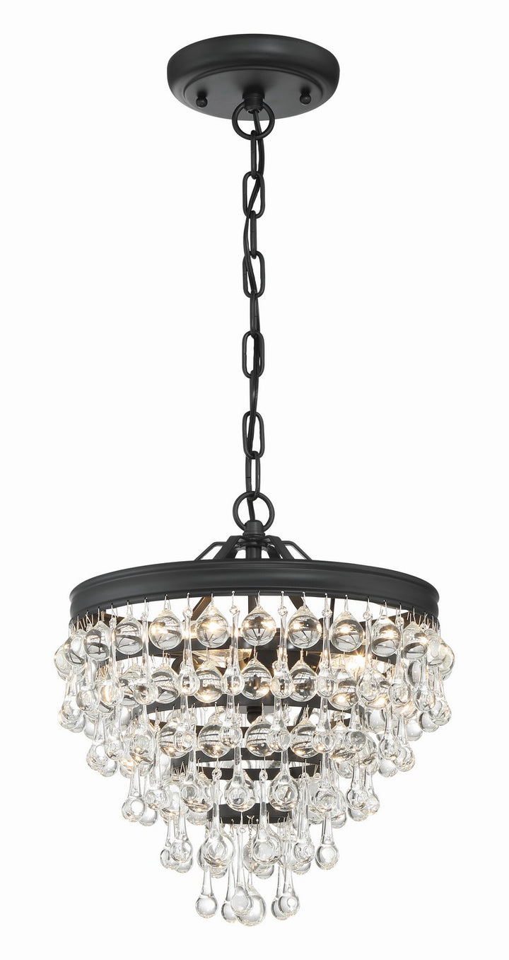 Calypso Three Light Mini Chandelier in Matte Black - available from The Lighting Shoppe, trusted by Canadian homeowners