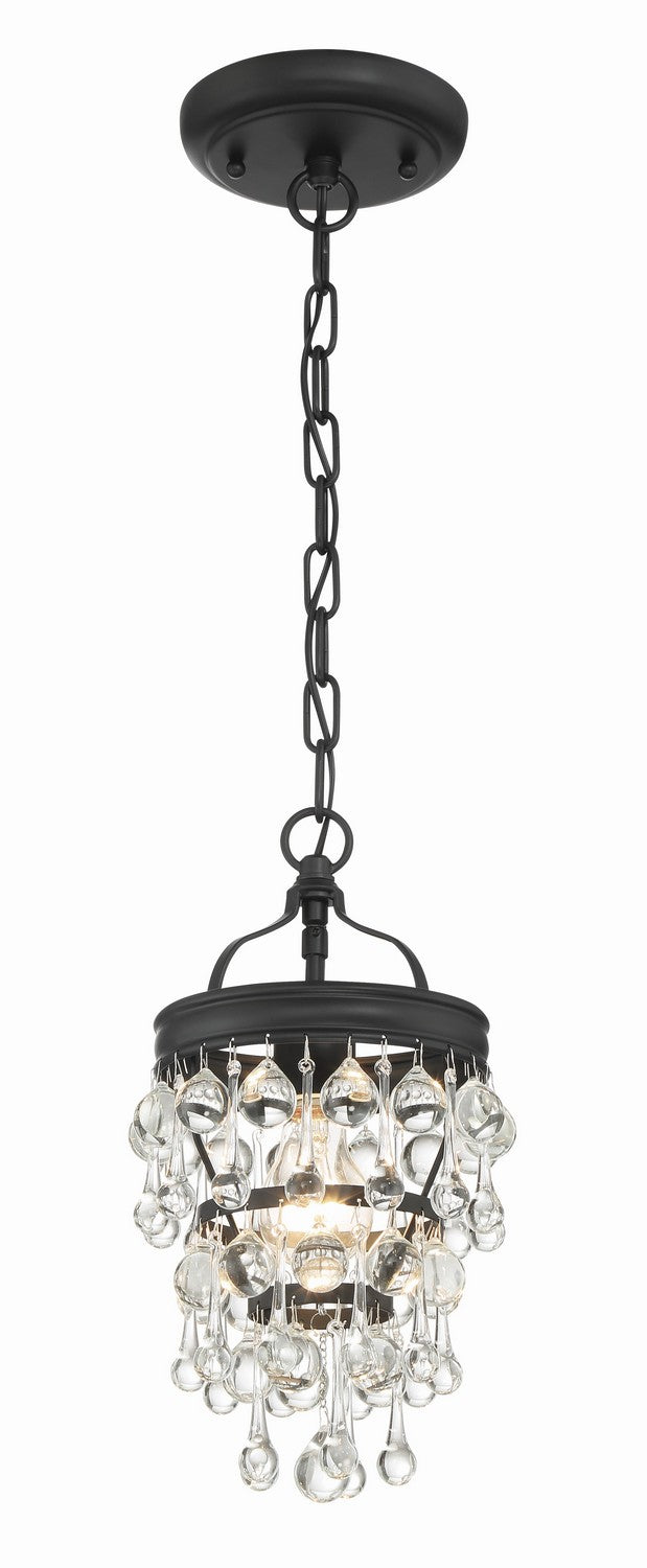 Calypso One Light Mini Chandelier in Matte Black - available from The Lighting Shoppe, trusted by Canadian homeowners