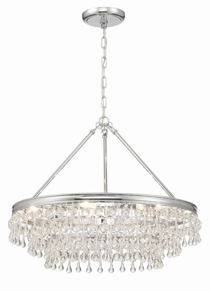 Calypso Six Light Chandelier in Polished Chrome - available from The Lighting Shoppe, trusted by Canadian homeowners