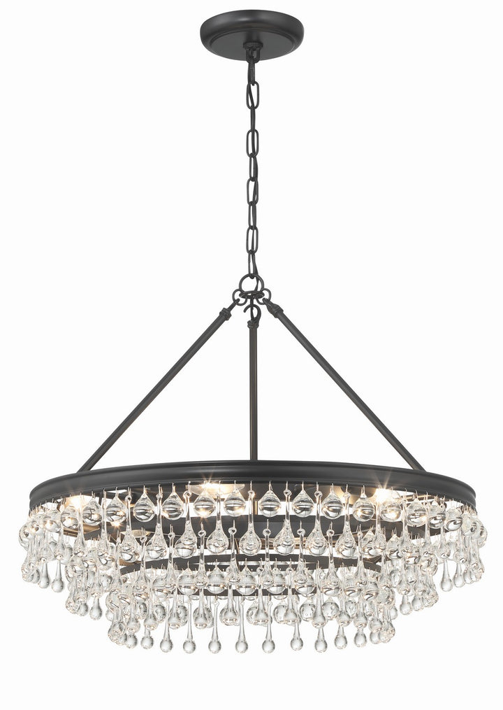 Calypso Six Light Chandelier in Matte Black - available from The Lighting Shoppe, trusted by Canadian homeowners