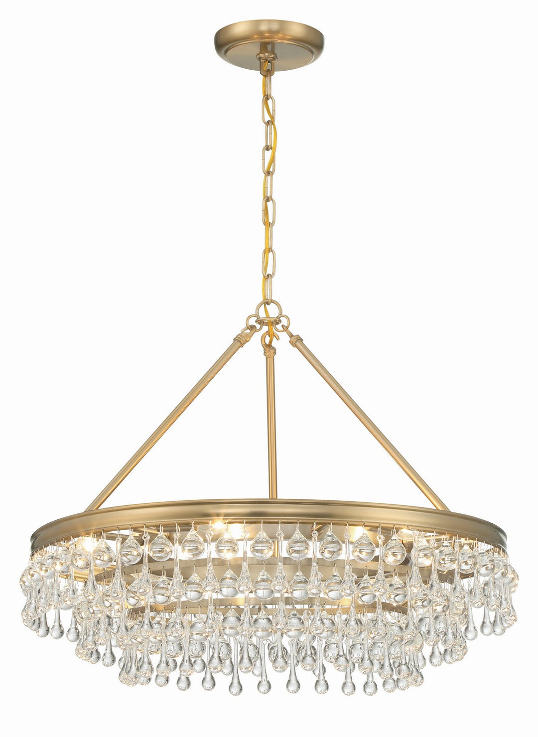 Calypso Six Light Chandelier in Vibrant Gold - available from The Lighting Shoppe, trusted by Canadian homeowners