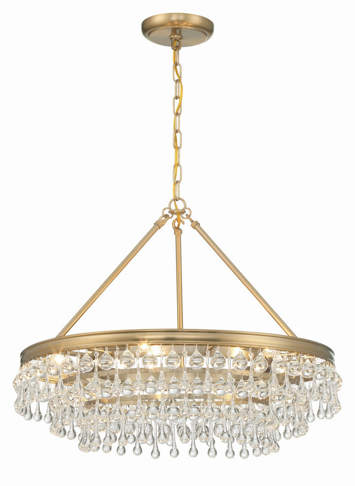 Calypso Six Light Chandelier in Vibrant Gold - available from The Lighting Shoppe, trusted by Canadian homeowners