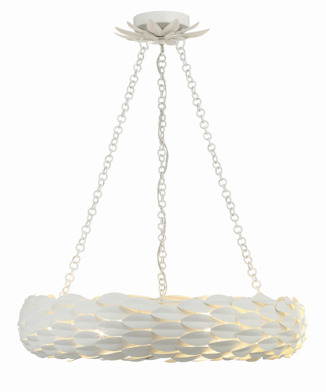 Broche Six Light Pendant in Matte White - available from The Lighting Shoppe, trusted by Canadian homeowners