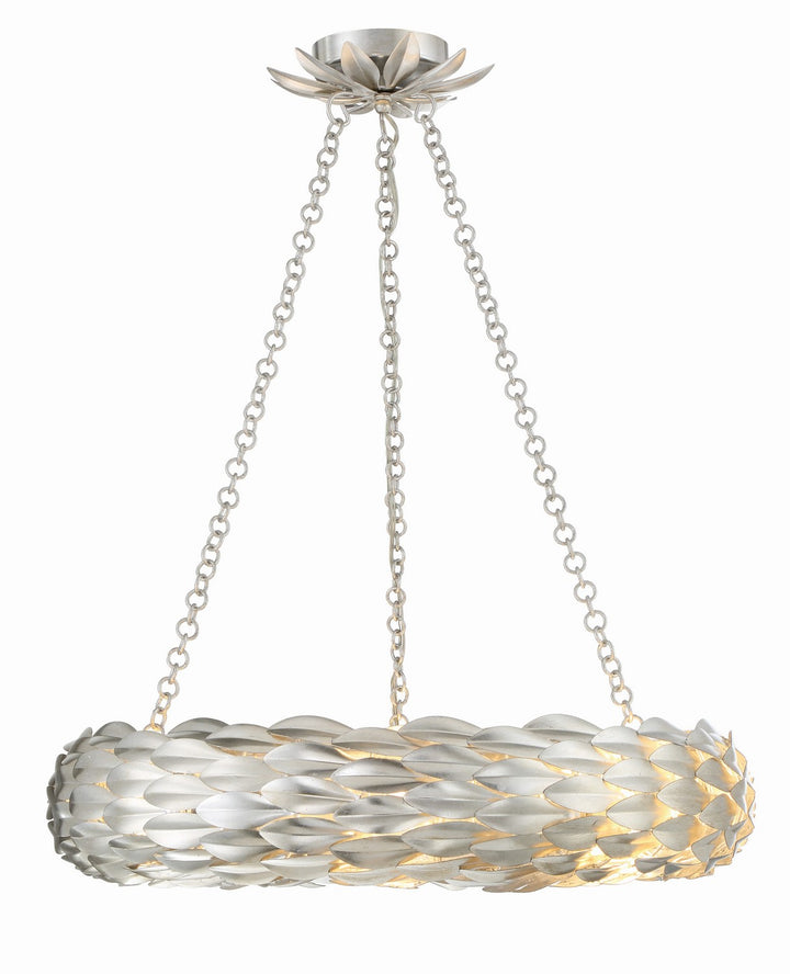 Broche Six Light Pendant in Antique Silver - available from The Lighting Shoppe, trusted by Canadian homeowners