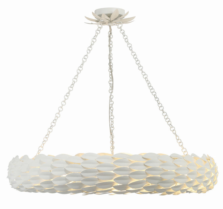 Broche Eight Light Pendant in Matte White - available from The Lighting Shoppe, trusted by Canadian homeowners