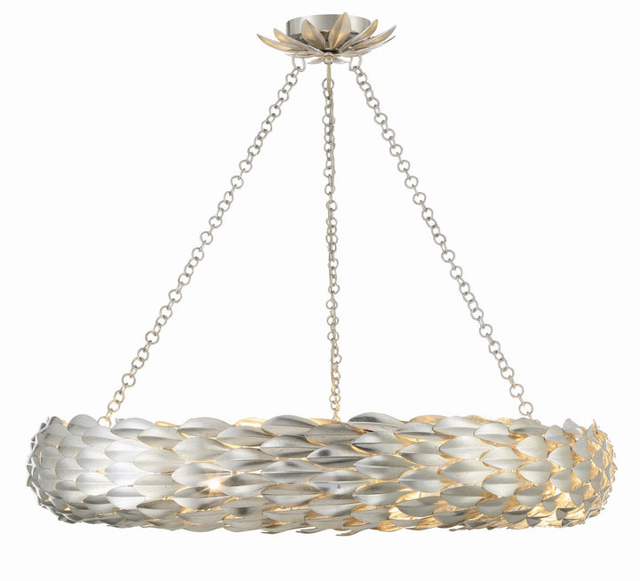 Broche Eight Light Pendant in Antique Silver - available from The Lighting Shoppe, trusted by Canadian homeowners