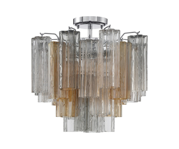 Addis Four Light Semi Flush Mount in Polished Chrome - available from The Lighting Shoppe, trusted by Canadian homeowners