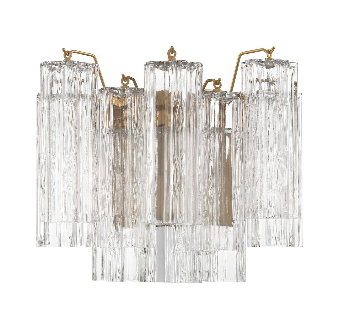 Addis Two Light Wall Sconce in Aged Brass - available from The Lighting Shoppe, trusted by Canadian homeowners