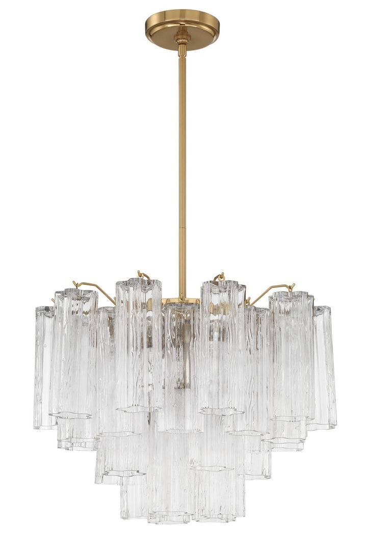 Addis Six Light Chandelier in Aged Brass - available from The Lighting Shoppe, trusted by Canadian homeowners