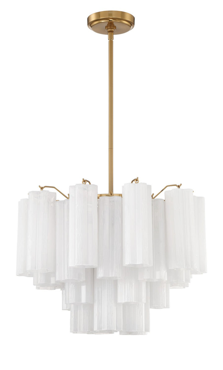 Addis Six Light Chandelier in Aged Brass - available from The Lighting Shoppe, trusted by Canadian homeowners