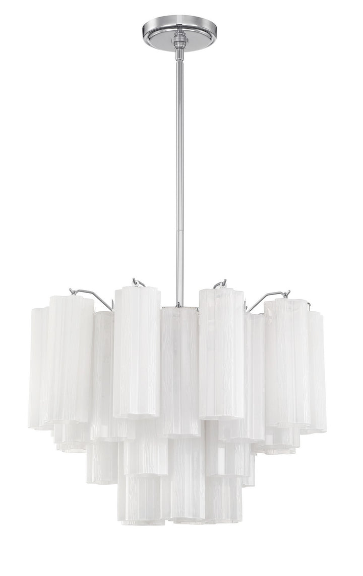 Crystorama - ADD-306-CH-WH - Six Light Chandelier - Addis - Polished Chrome