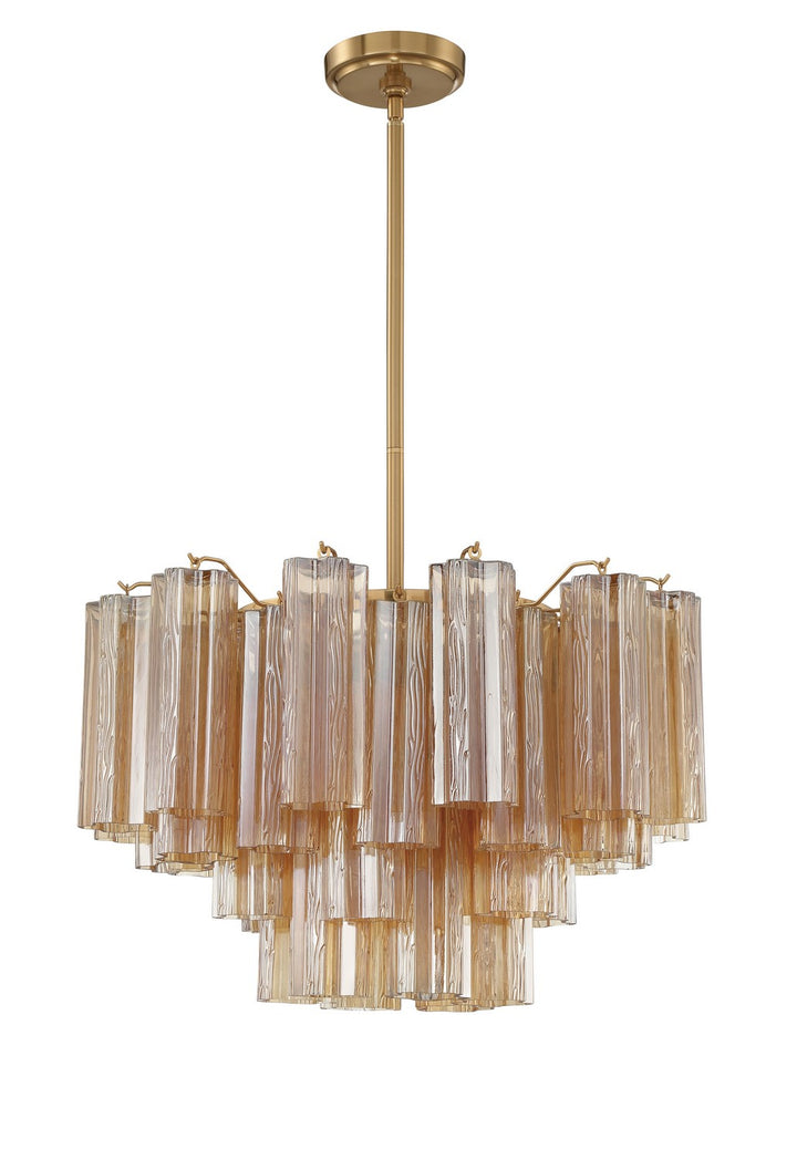 Addis Nine Light Chandelier in Aged Brass - available from The Lighting Shoppe, trusted by Canadian homeowners