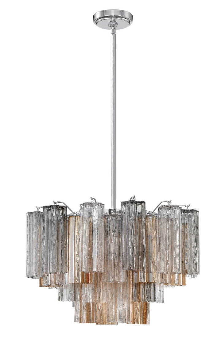 Addis Nine Light Chandelier in Polished Chrome - available from The Lighting Shoppe, trusted by Canadian homeowners