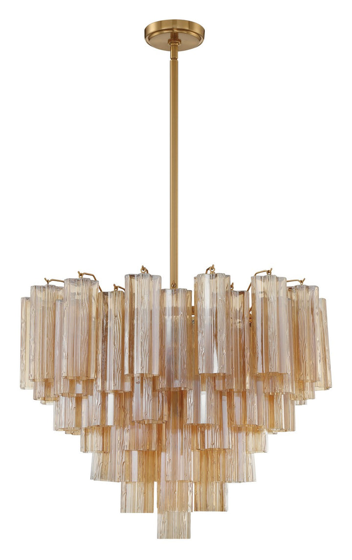 Addis 12 Light Chandelier in Aged Brass - available from The Lighting Shoppe, trusted by Canadian homeowners