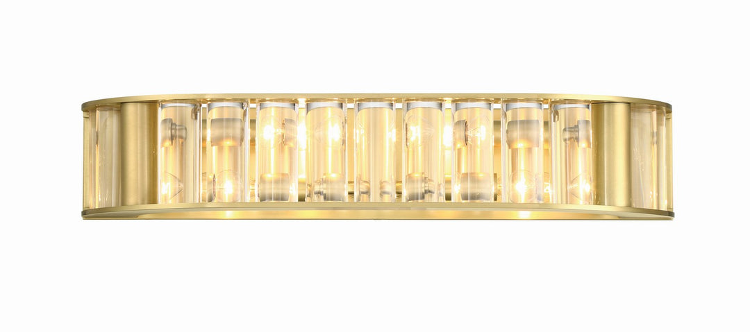 Farris Four Light Bath in Aged Brass - available from The Lighting Shoppe, trusted by Canadian homeowners