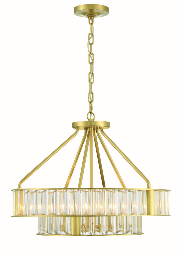 Farris Six Light Chandelier in Aged Brass - available from The Lighting Shoppe, trusted by Canadian homeowners