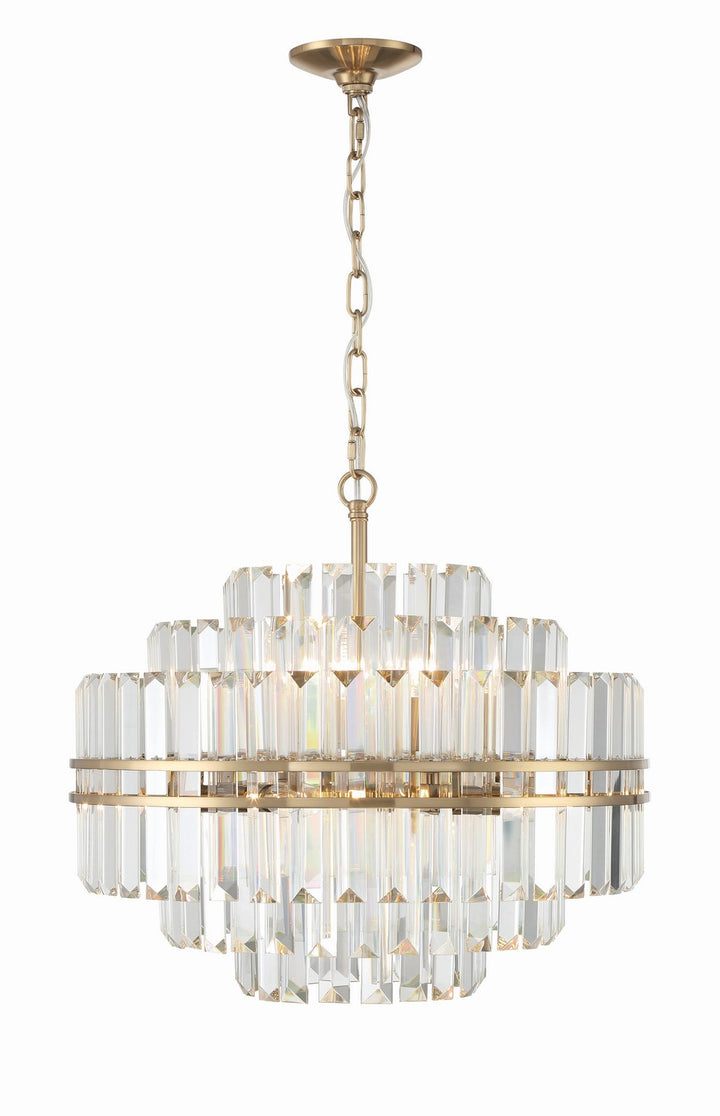 Hayes 12 Light Chandelier in Aged Brass - available from The Lighting Shoppe, trusted by Canadian homeowners