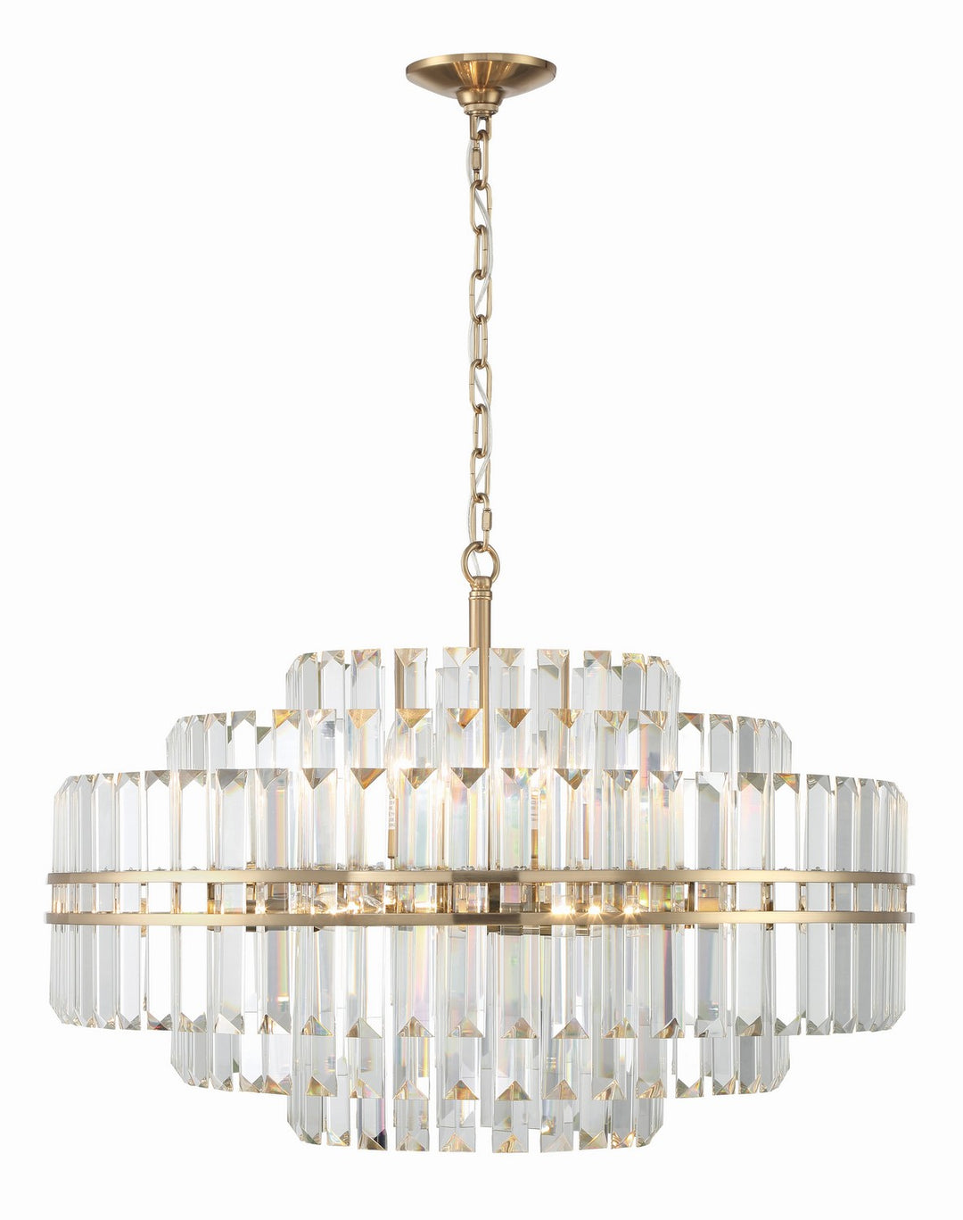 Hayes 16 Light Chandelier in Aged Brass - available from The Lighting Shoppe, trusted by Canadian homeowners