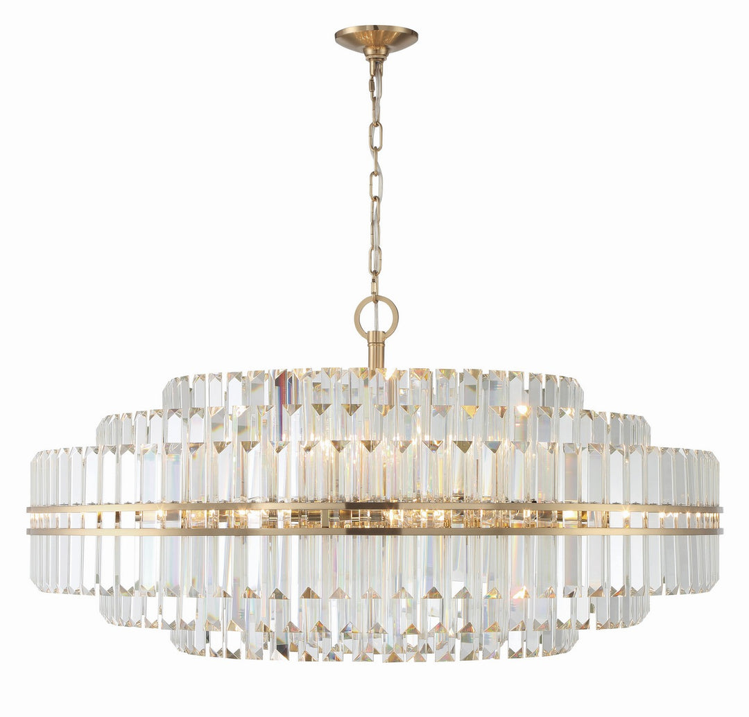 Hayes 32 Light Chandelier in Aged Brass - available from The Lighting Shoppe, trusted by Canadian homeowners